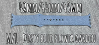 Dusty Blue Flower Garden M/L