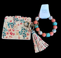 Wildflower Wristlet and wallet set