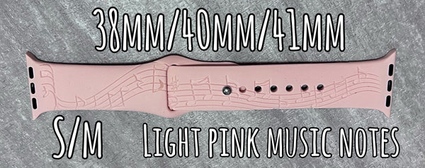 Light Pink Music Notes S/M 38/40/41