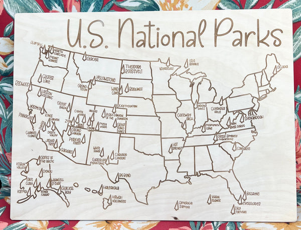 US national Park map