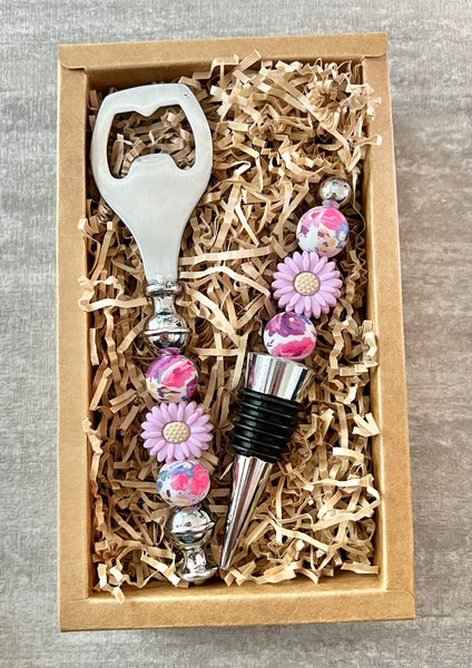 Wine stopper/Bottle Opener Gift Set