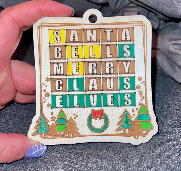 Christmas Wordle Ornament