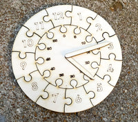 Clock Montessori Wood puzzle